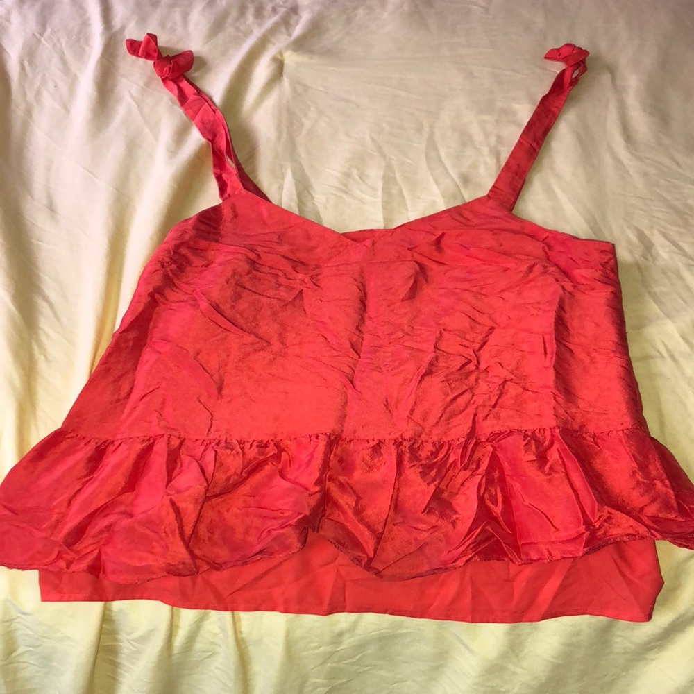 Red J.Crew girls blouse